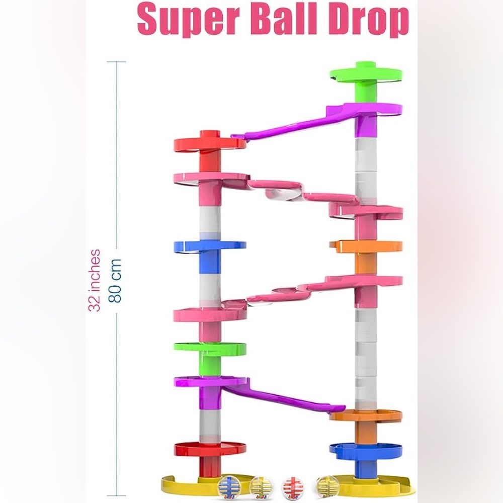 Super Ball Drop Kid Youth Toddler Montessori 26Piece Giant Marble STEM Tower Toy - Picture 5 of 9